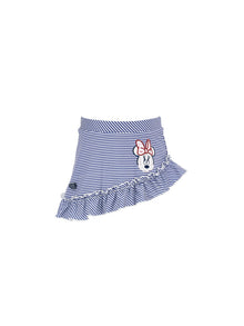 Girls | Striped Minnie Pareo Skirt | White/Blue