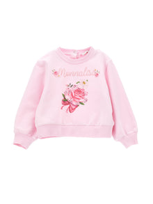 Girls | Closed Sweatshirt With Floral Print | FairyTale Pink