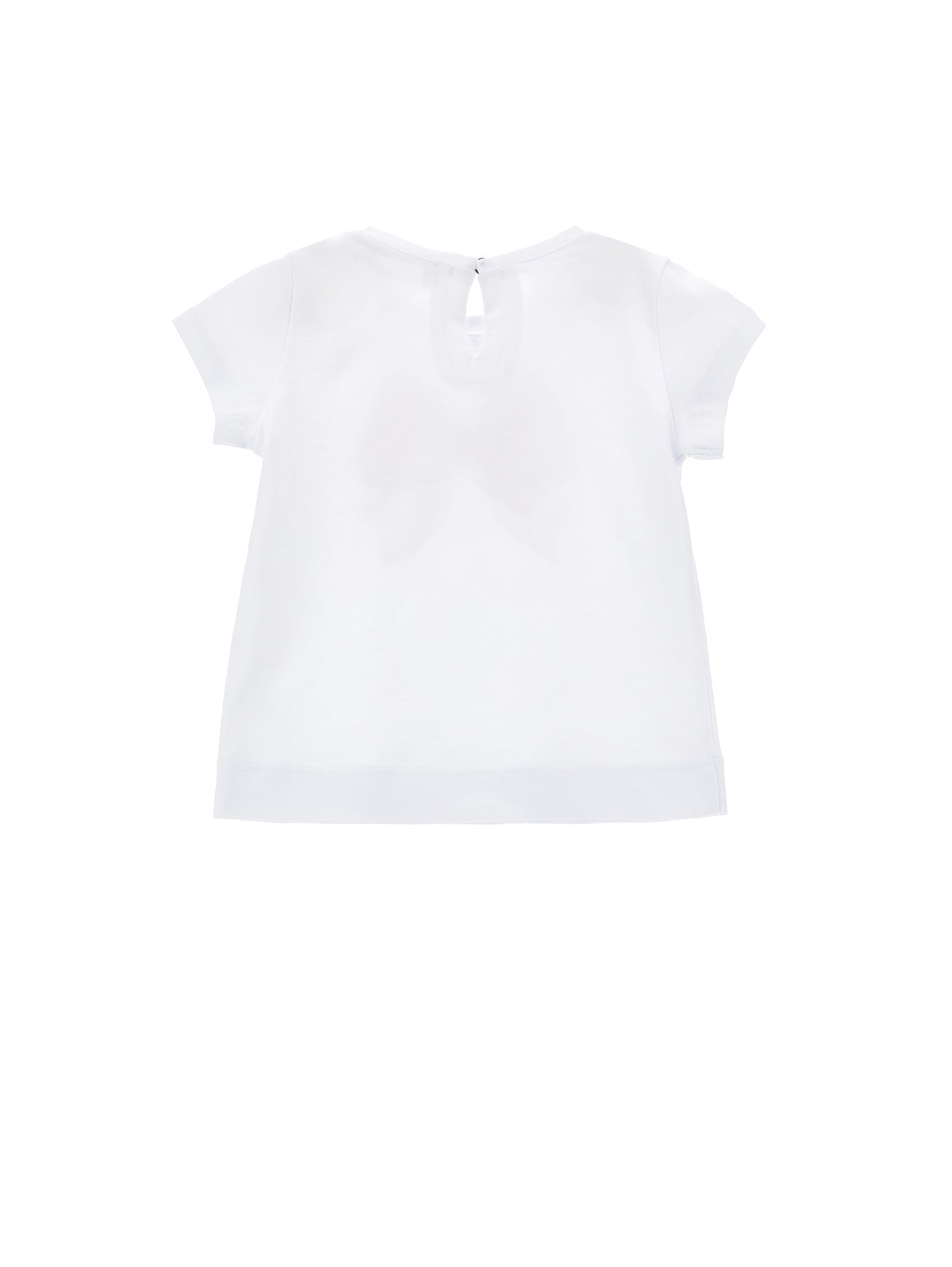 Girls | Jersey T-Shirt With Bow | White
