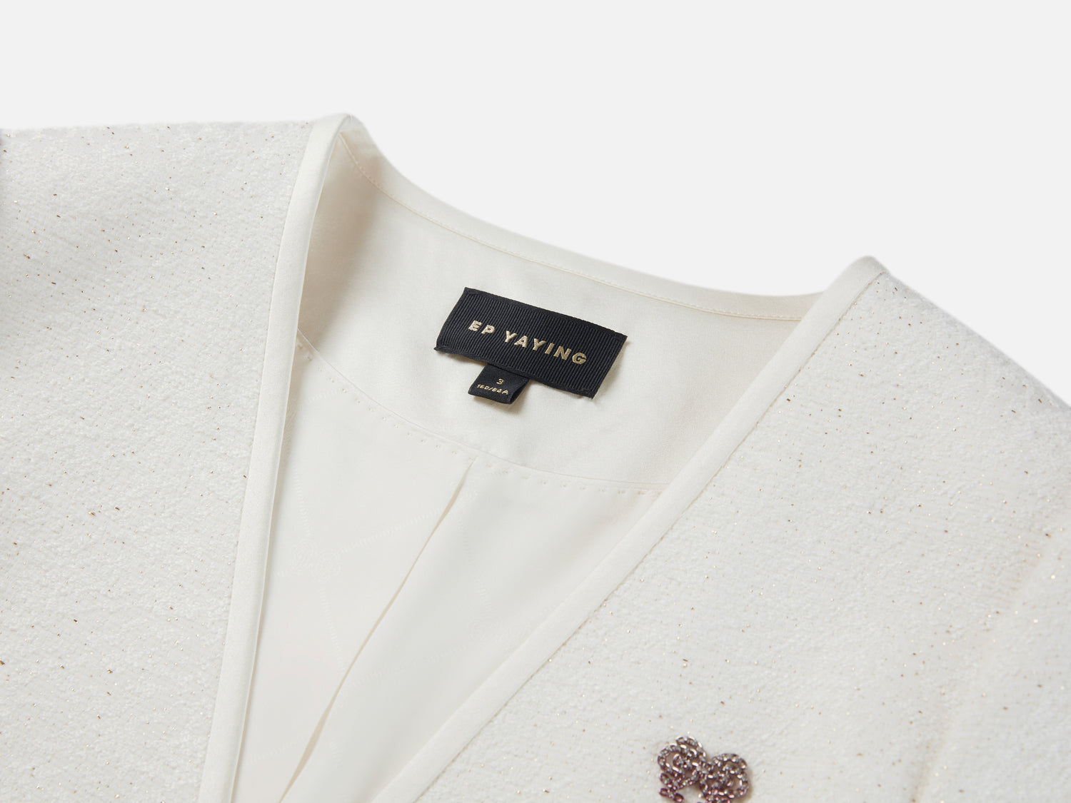 Traditional Style Embroidered Jacket | White