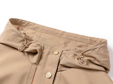 Silk and Wool Trench Coat | Khaki