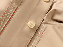 Silk and Wool Trench Coat | Khaki