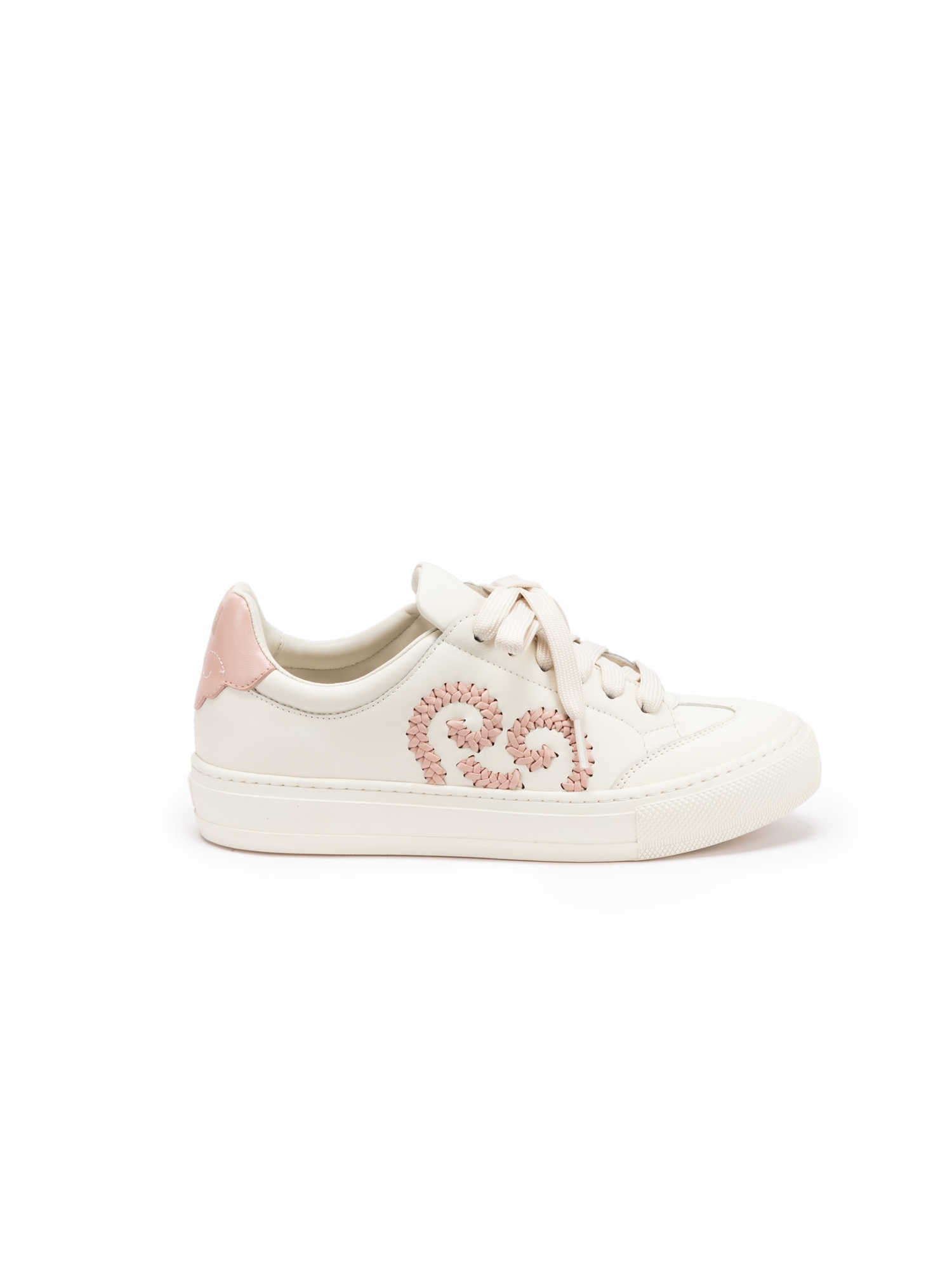 Woven Lucky Shoes | White/Pink