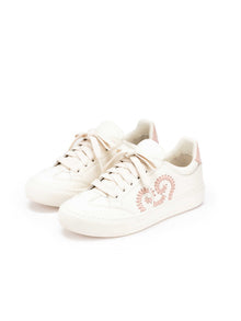 Woven Lucky Shoes | White/Pink