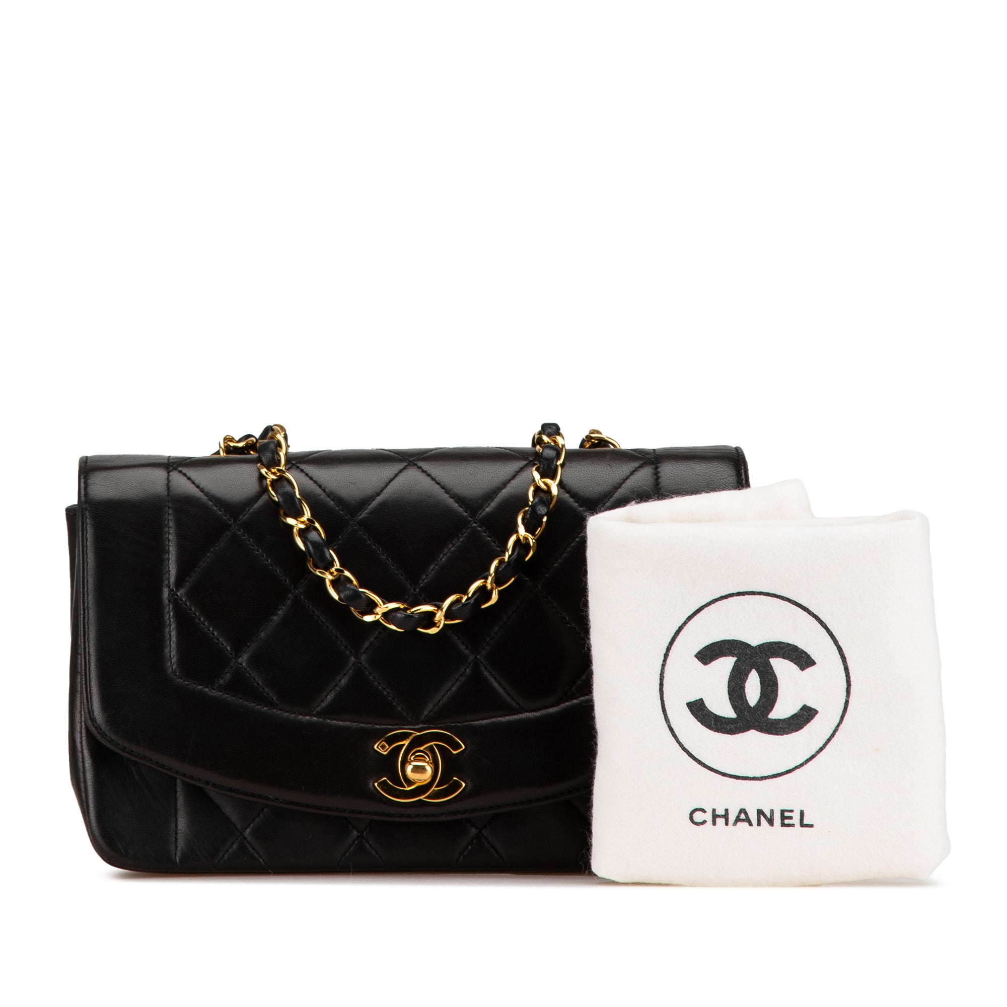 Chanel | Pre-Owned Medium Lambskin Diana Flap | Black