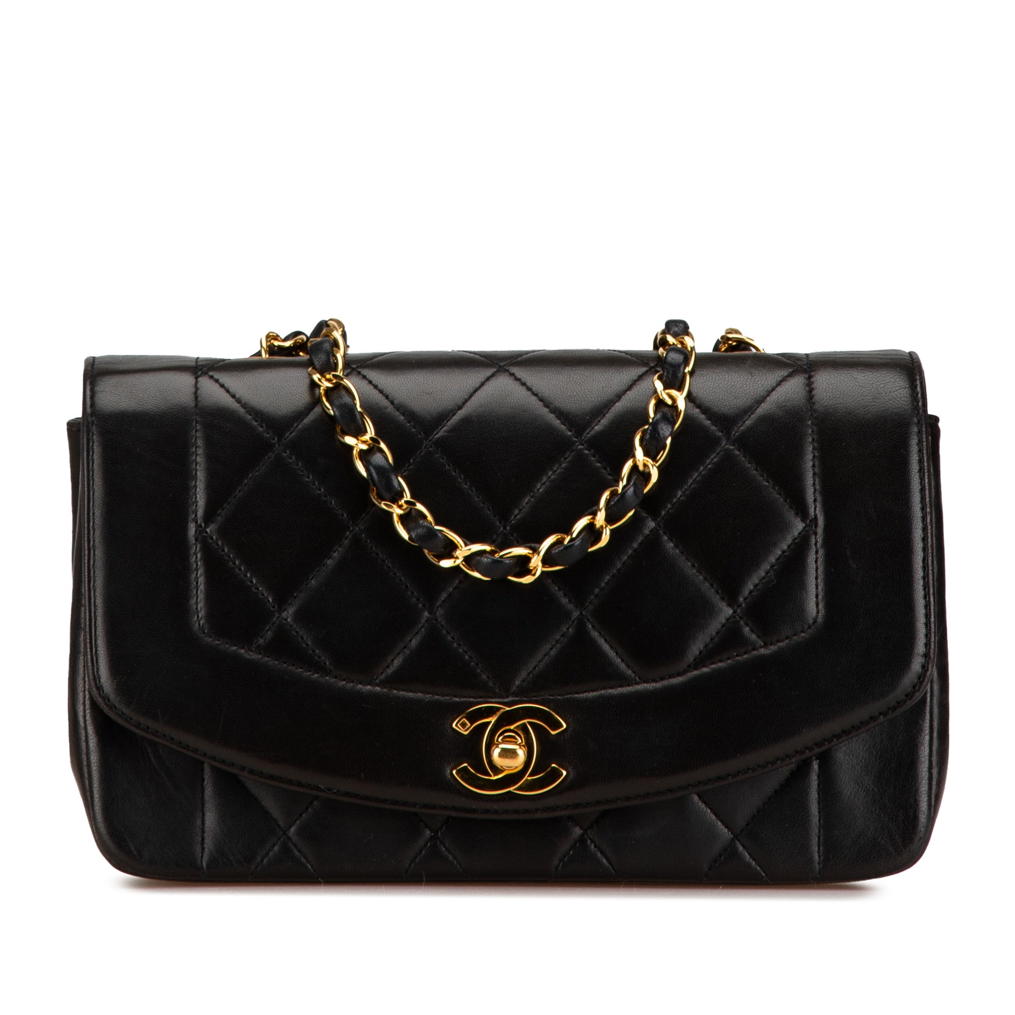 Chanel | Pre-Owned Medium Lambskin Diana Flap | Black