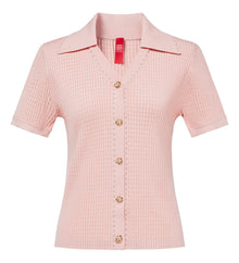 Silk Blend Knit Cardigan | Pink