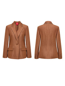 Linen Blazer | Brown