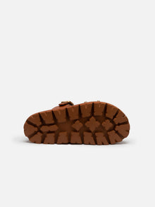 Comfortable Thick-soled Buckle Slippers | Brown