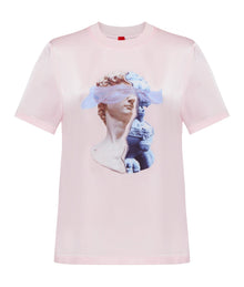 Acetic Acid Straight Shoulder Coat | Pink