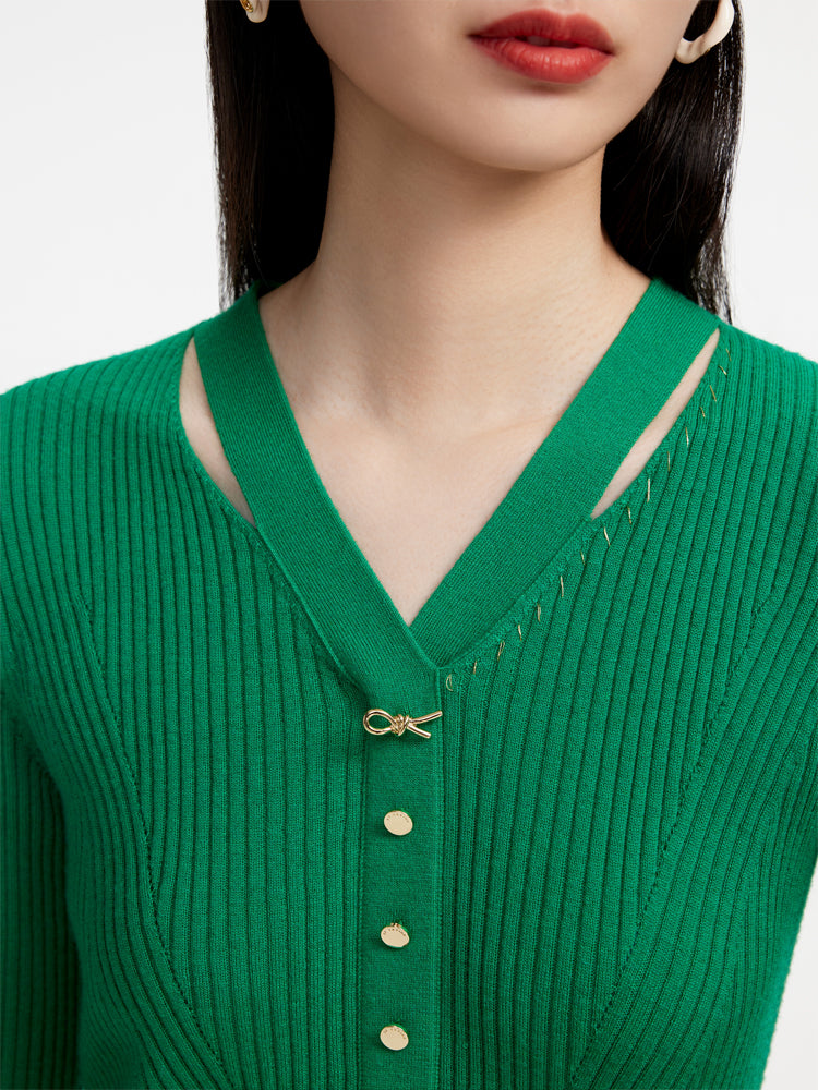 Wool Knitted Sweater | Green