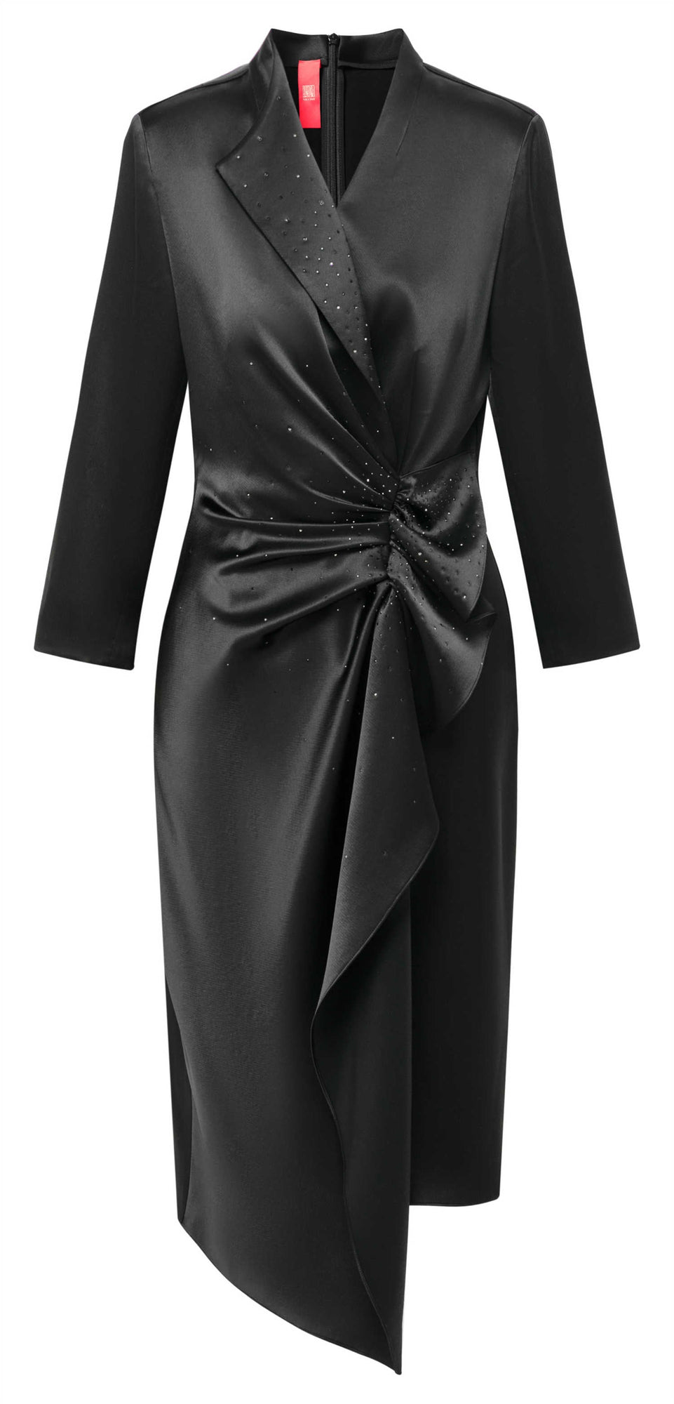 Triacetate Midi Dress | Black