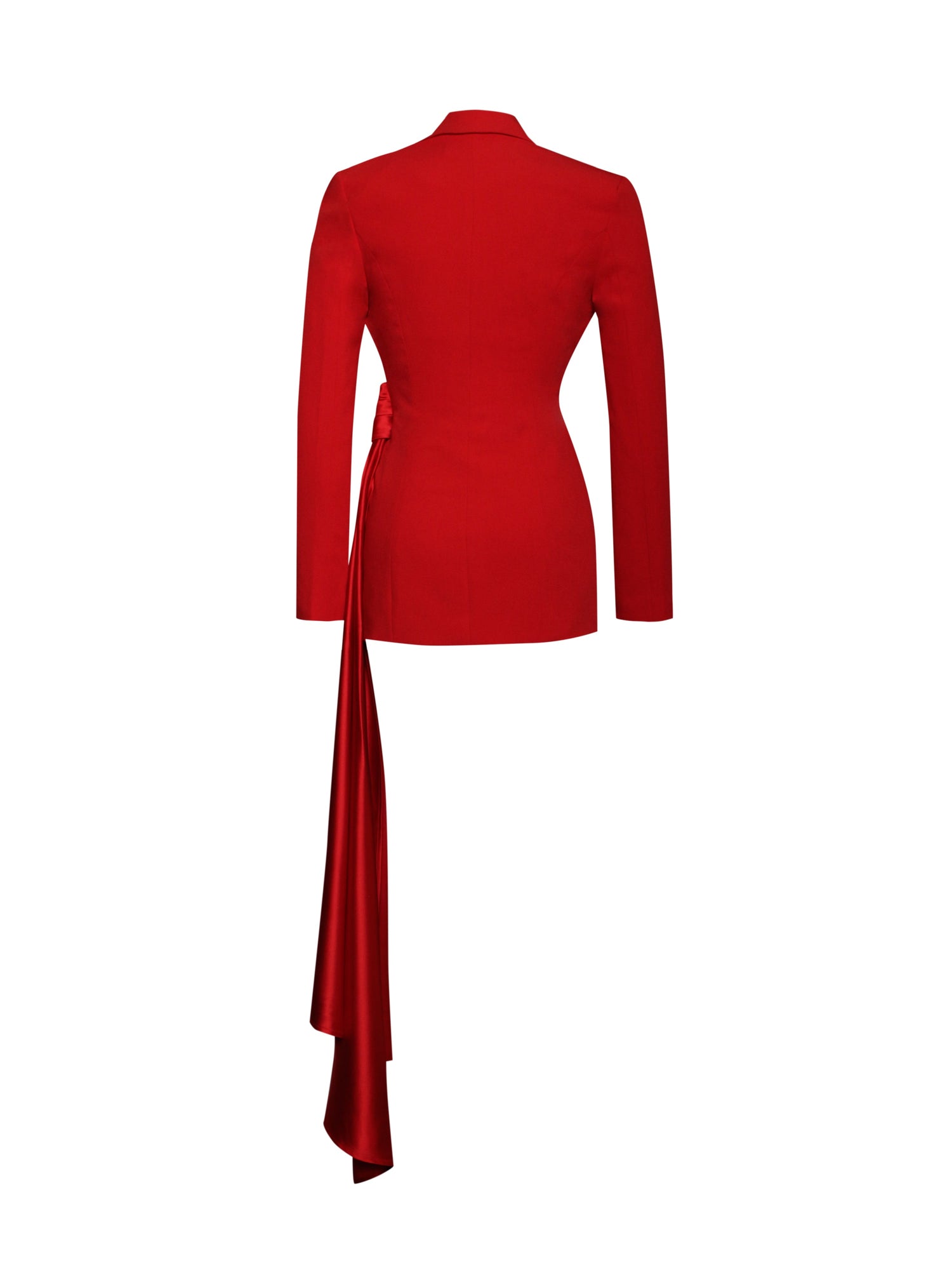 Vandra Draping Blazer Jacket | Red