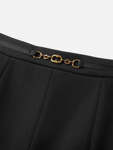 Triacetic Fishtail Midi Skirt | Black