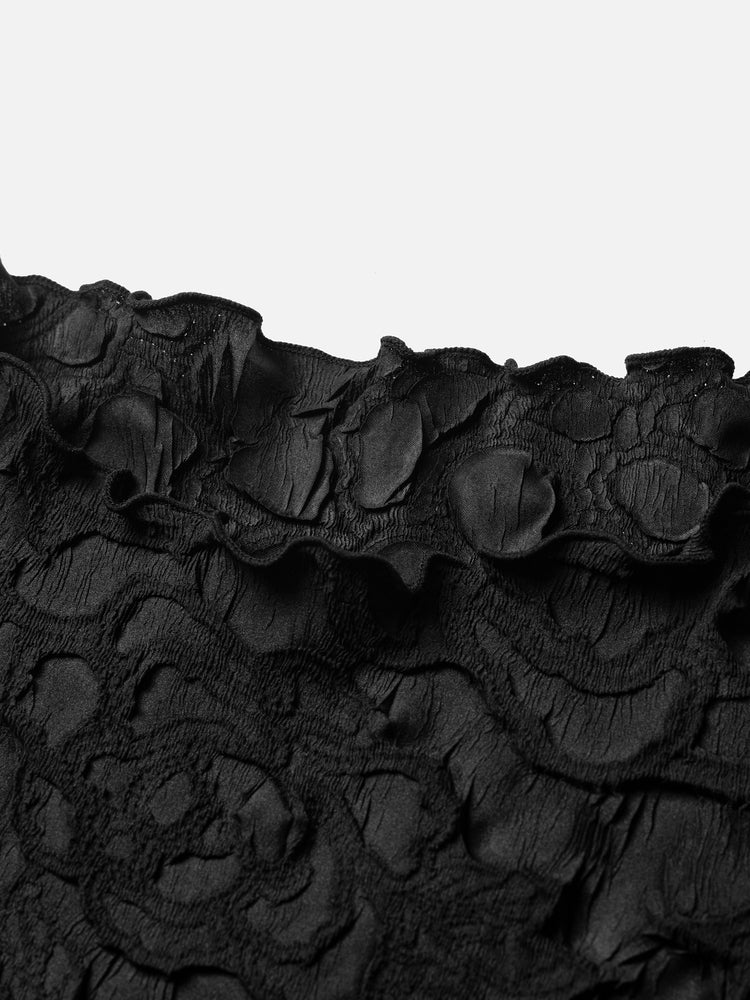 Chinese-style Maxi Dress | Black