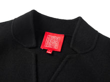 Standing Collar Woolen Coat | Black
