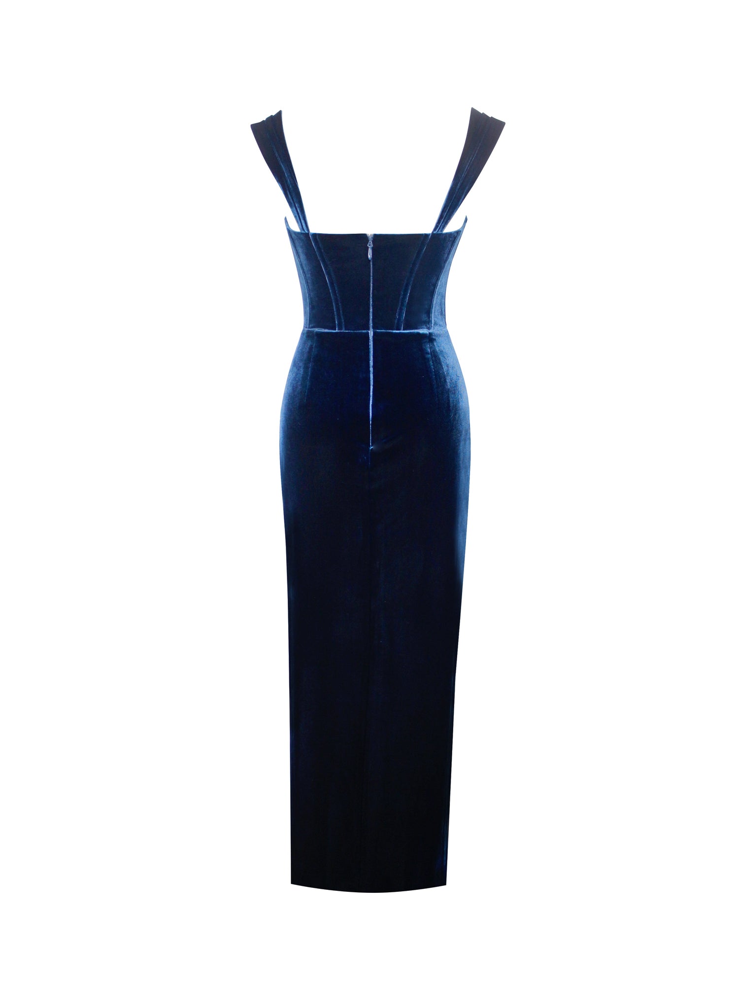 Odilia Lace Velvet Maxi Dress | Teal