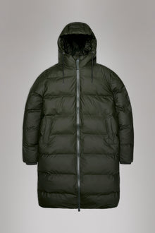 Rains Alta Longer Puffer Jacket Green Jacket