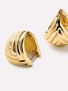 Haven Huggie Earrings | 14K Gold on Brass