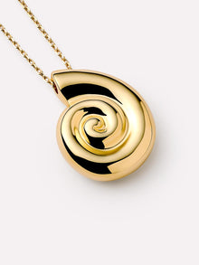 Ariel Shell Pendant Necklace | 14K Gold on Brass