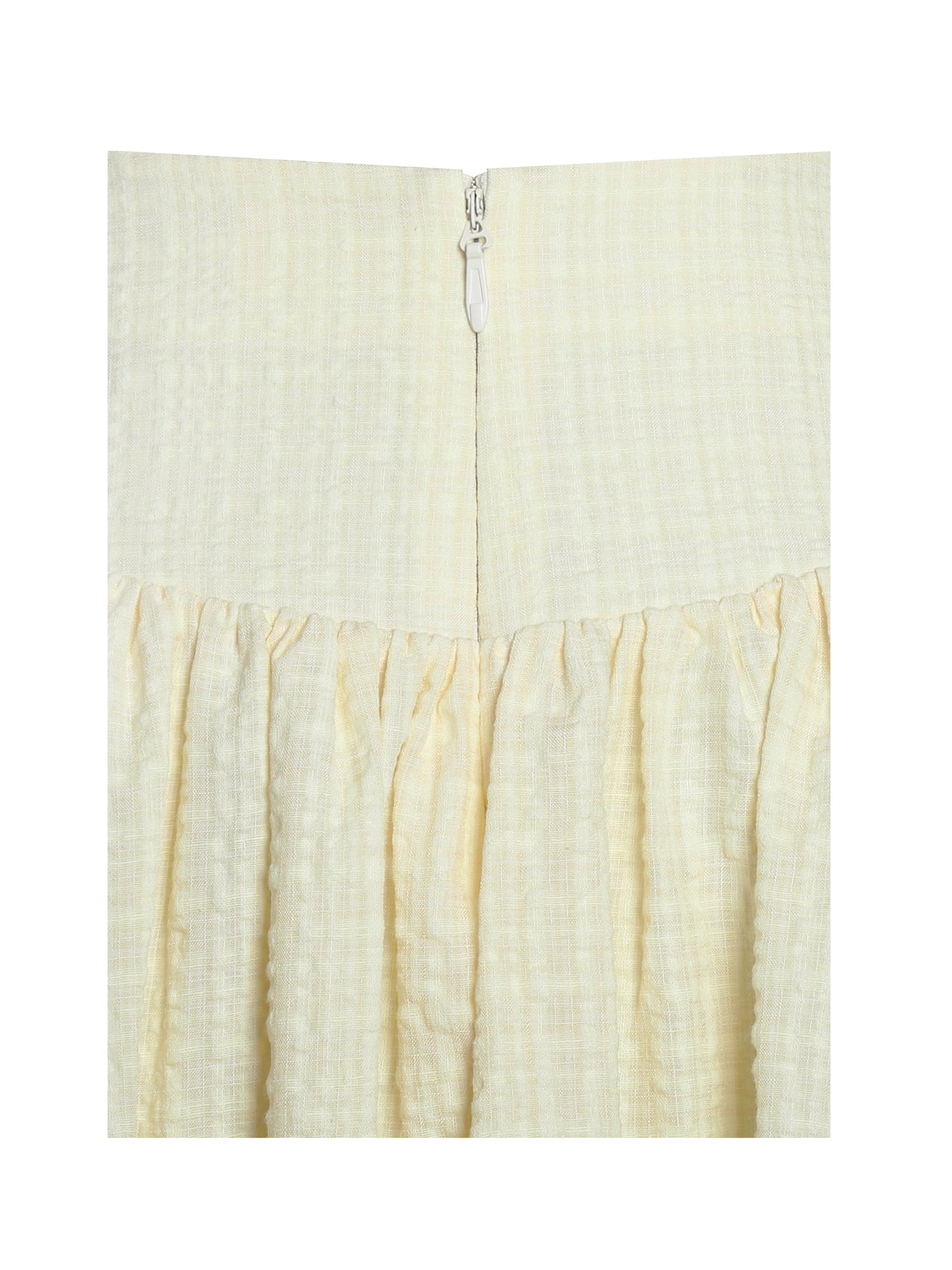 Odelie Drop Waist  Seersucker Full Skirt | Yellow