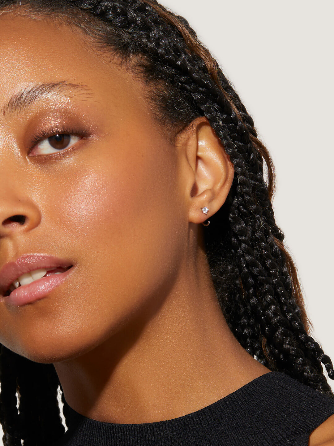 Cassie Hoop Earrings | Sterling Silver | Cubic Zirconia
