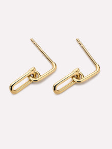 Oval Links Drop Earrings | 10K Solid Gold