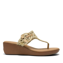Izola Sandal Wedge | Natural Crochet Raffia