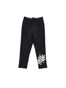Girls | Cotton Jersey Leggings | Black