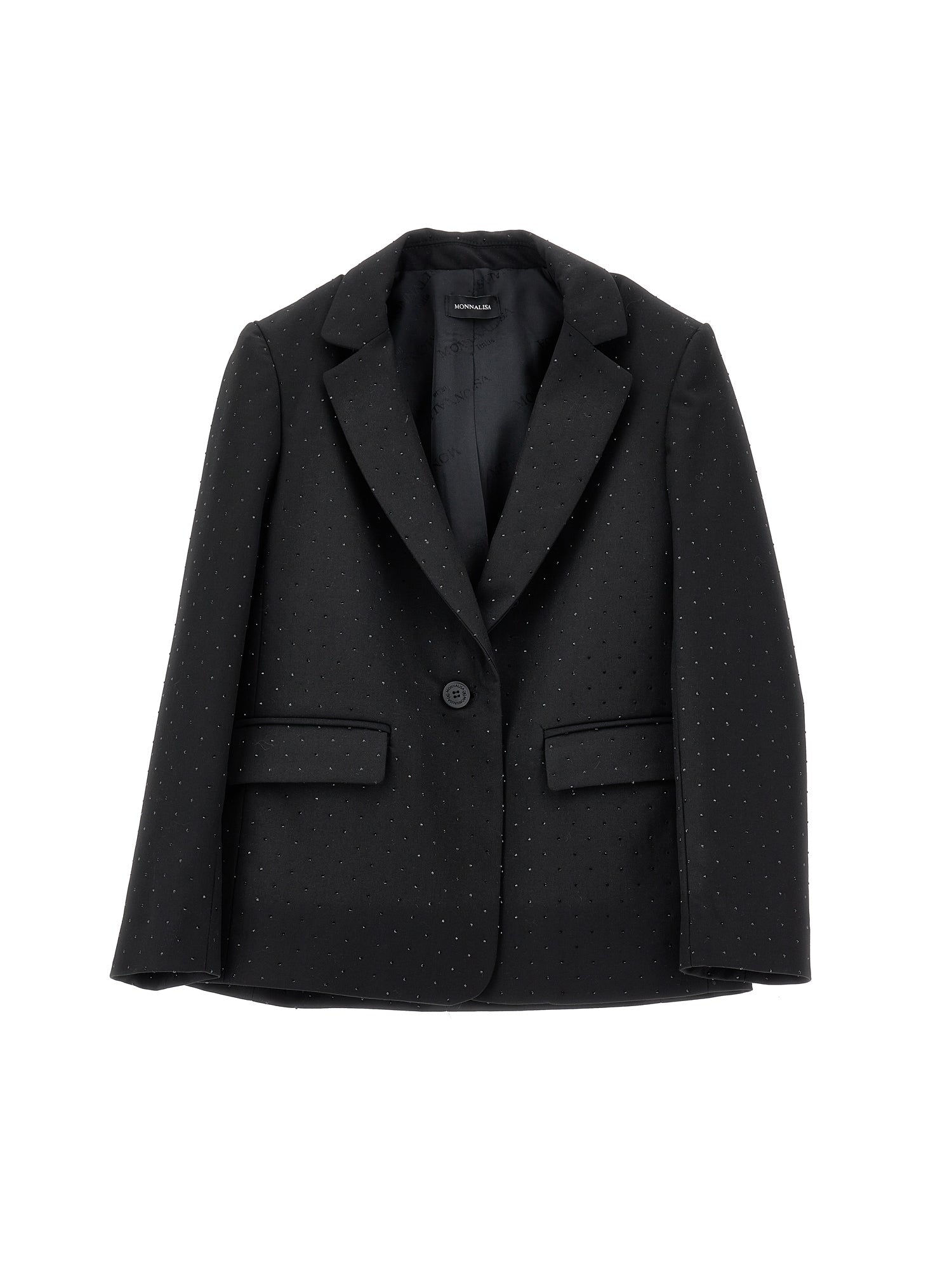 Girls | Viscose Blazer With Rhinestones | Black