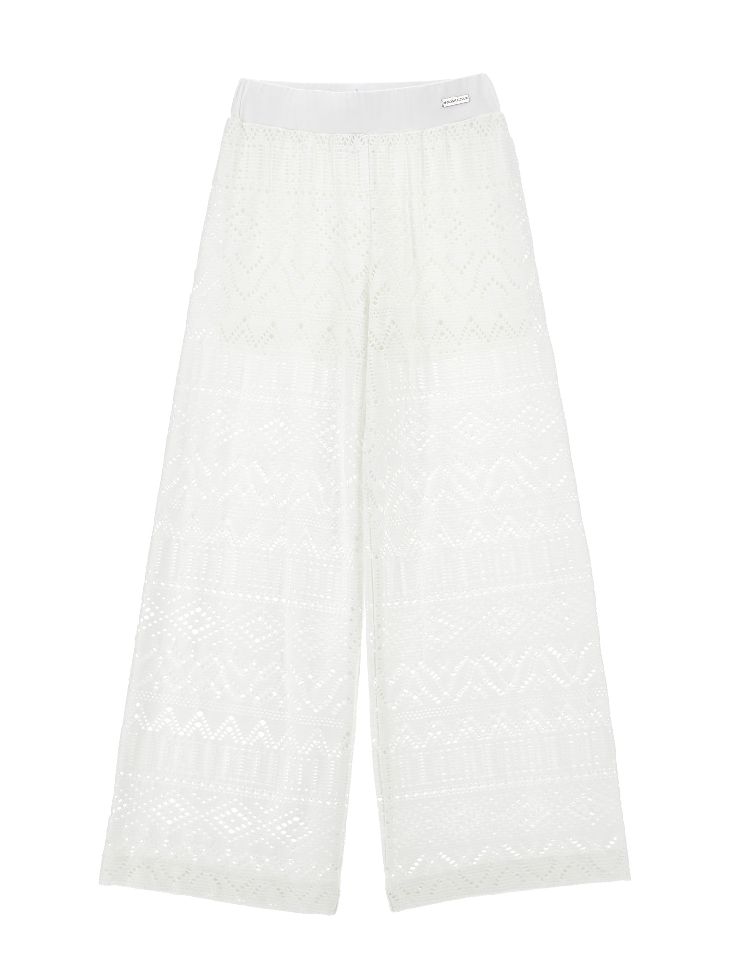 Girls | Openwork Jersey Trousers | Cream