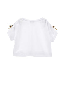 Girls | Cropped Organic Cotton T-Shirt | White