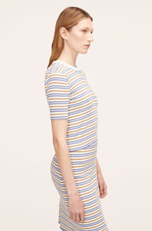 Mini Boucle Pullover | Boucle Multi Stripe Blue Combo