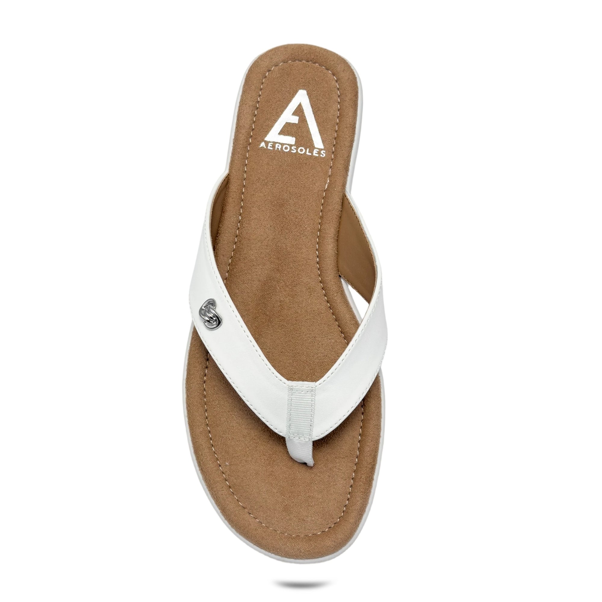 Jordyn Sandal Thong | White Faux Nappa