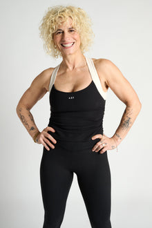 437 | The Sculpt Tank | Black And Creme