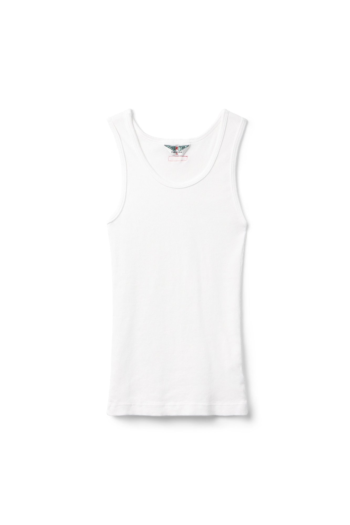 Women | Vintage Fitted Ribbed Tank | White