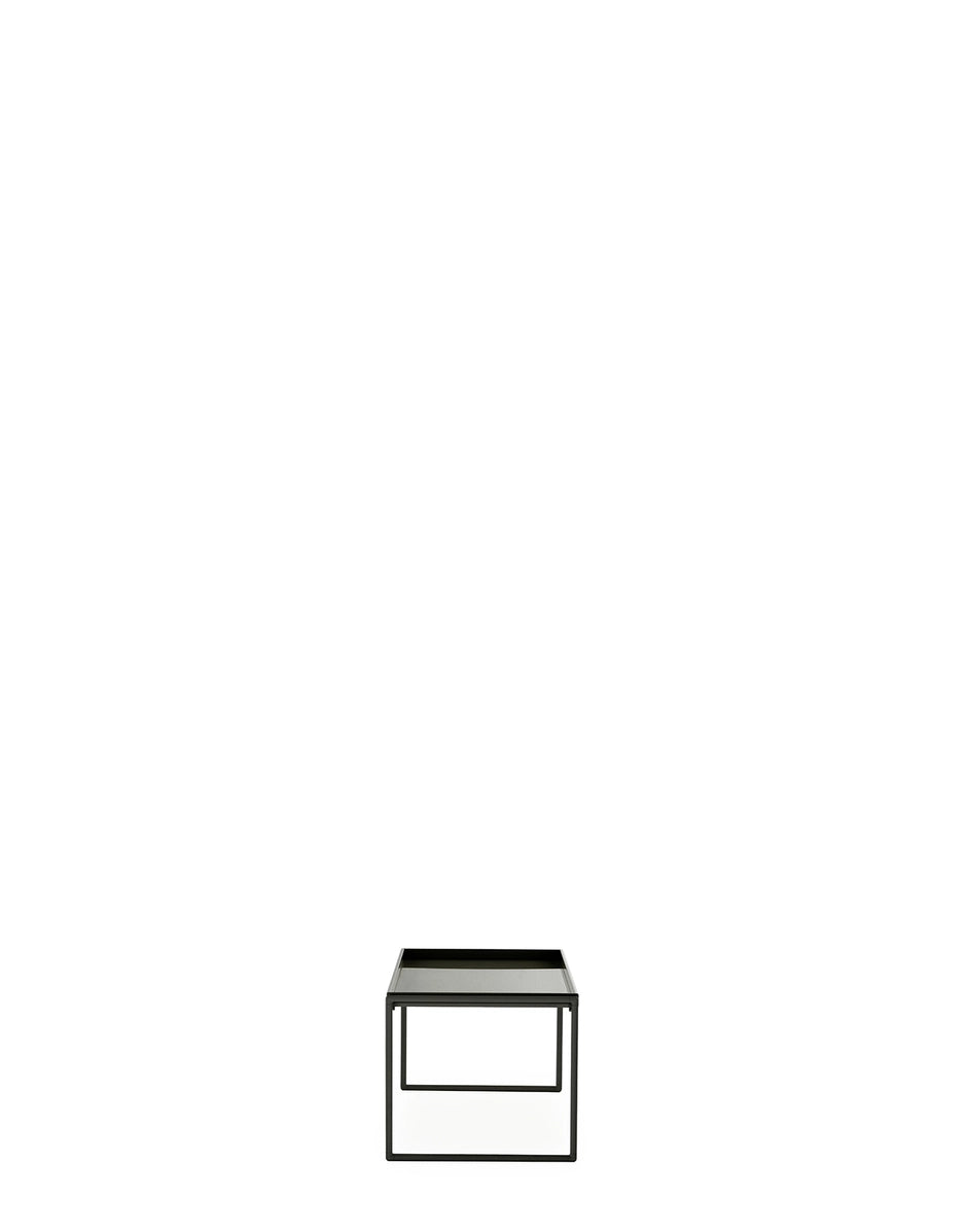 TRAYS Low Table - 80cm x 40 cm | Single | Glossy Black