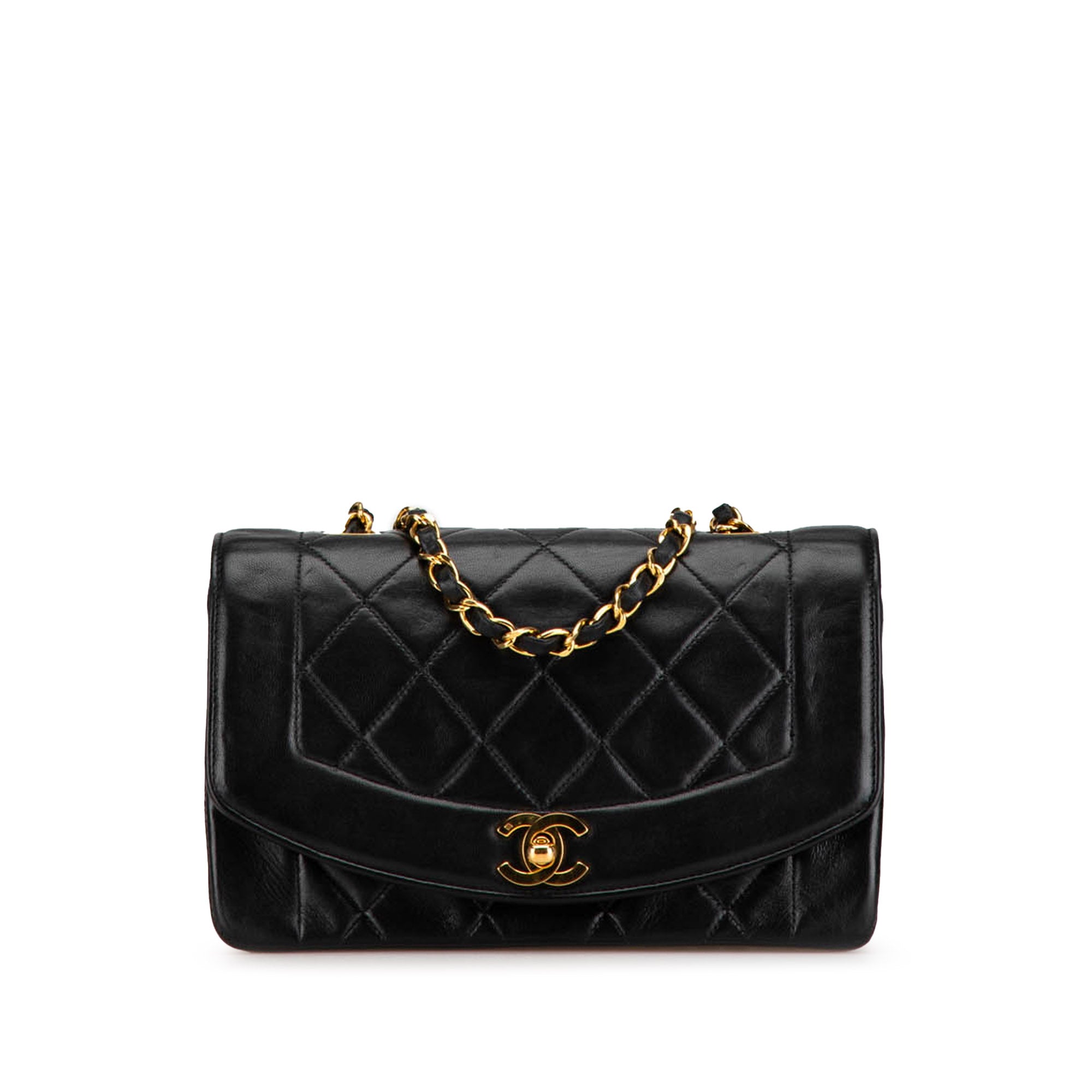 Chanel | Pre-Owned Small Lambskin Diana Flap | Black