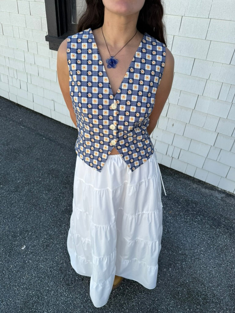 Tiered Maxi Skirt | White