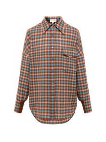 Checked Shirt | Turquoise/Brown