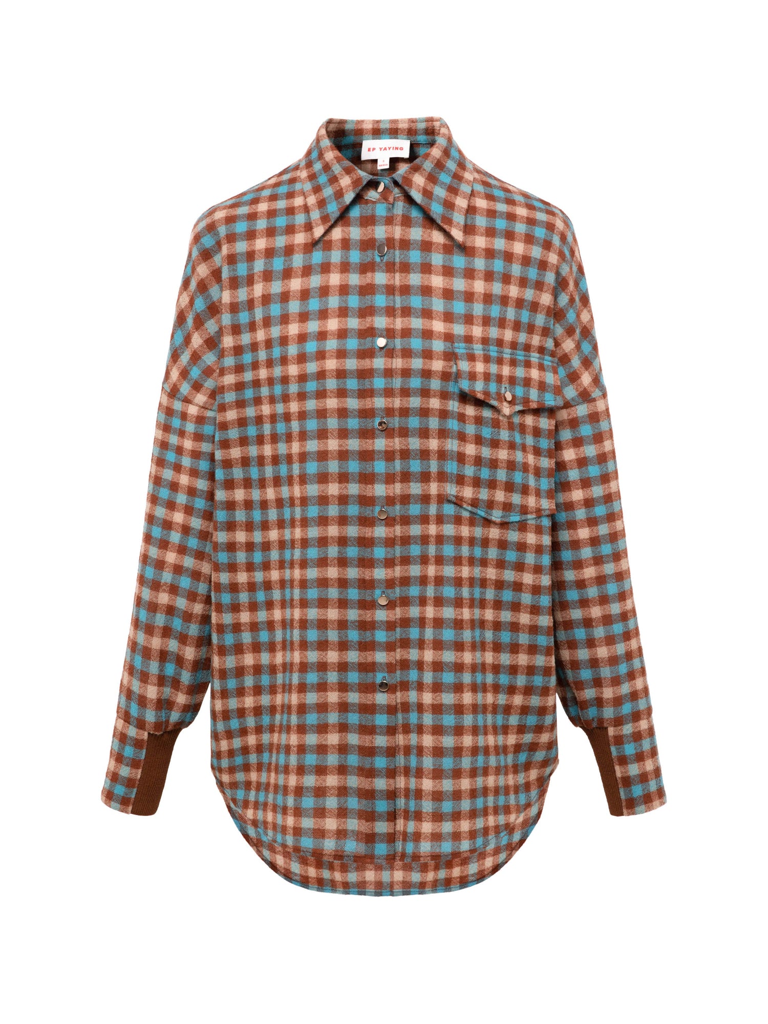 Checked Shirt | Turquoise/Brown