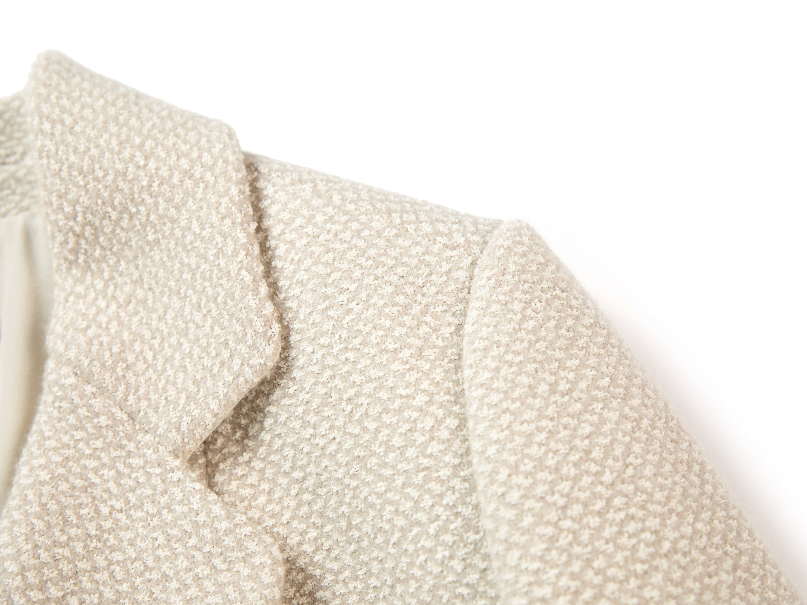 Tweed Double-Breasted Blazer  | Beige
