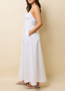 Womens | Lolita Halter Dress Poplin | Optic White