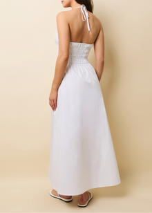 Womens | Lolita Halter Dress Poplin | Optic White