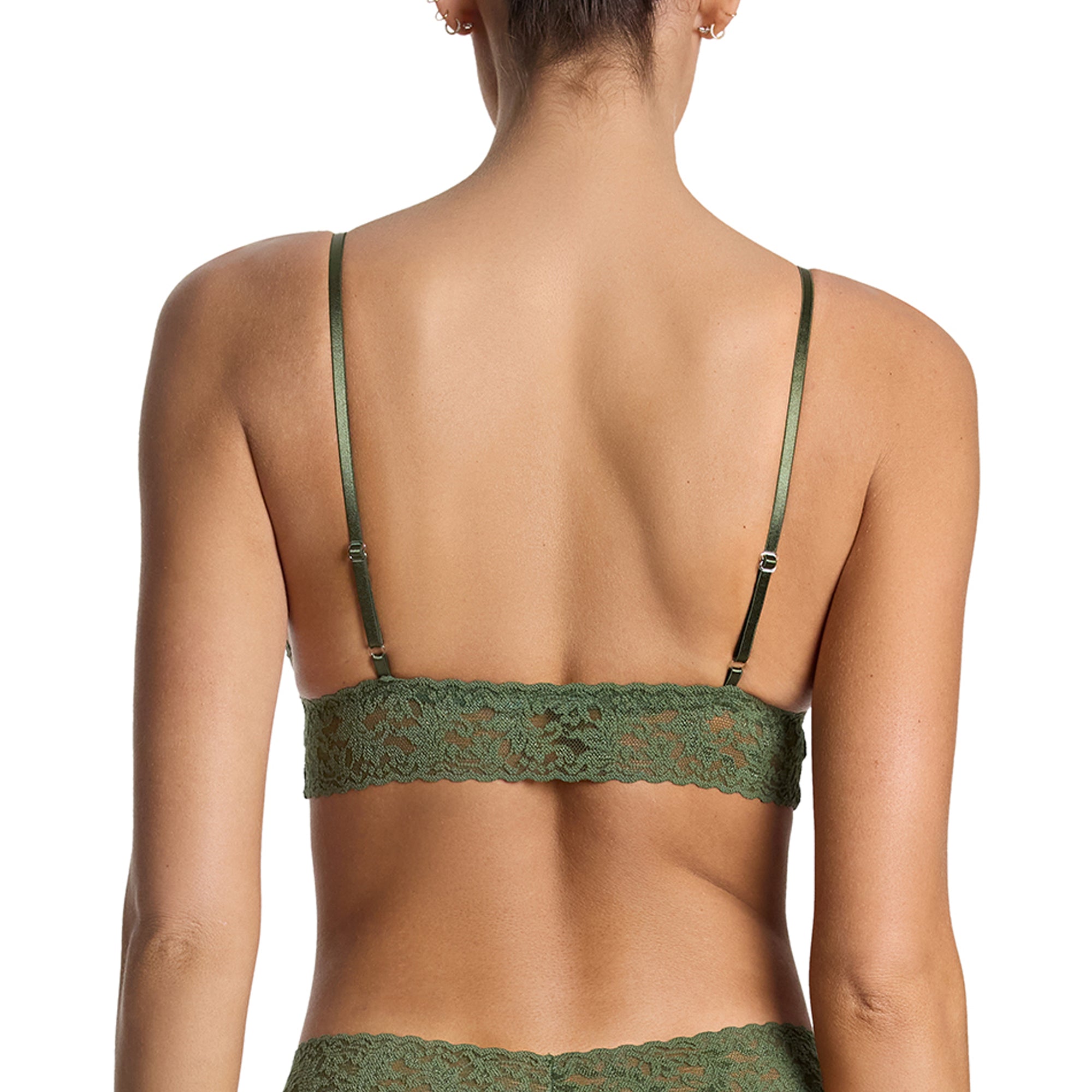 Signature Lace Padded Bralette | Herb Green