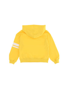 Girls | Two-Tone Cropped Sweatshirt | Dark Yellow