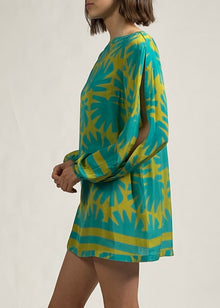 Womens | Tyra Dress | Chartreuse/Teal