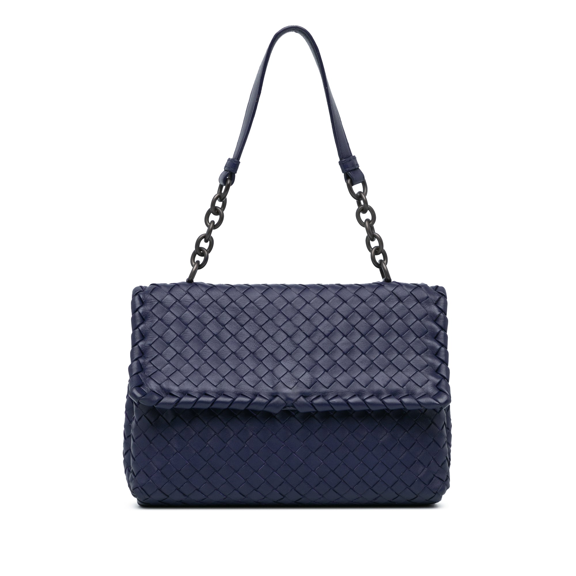 Bottega Veneta | Pre-Owned Small Intrecciato Olimpia | Blue