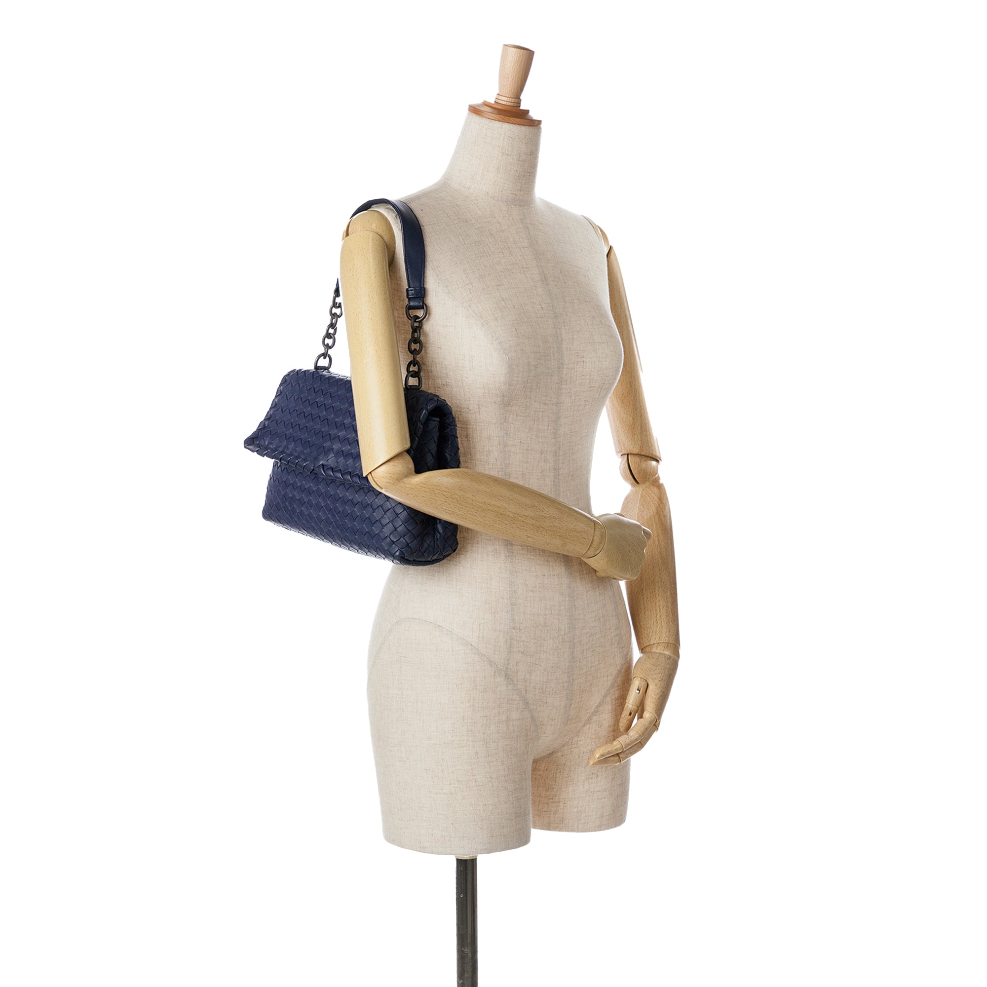 Bottega Veneta | Pre-Owned Small Intrecciato Olimpia | Blue