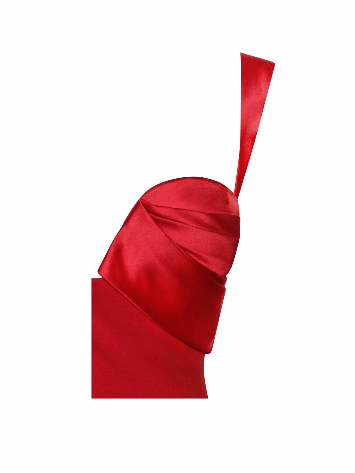 Onika Satin and Crepe Jumpsuit | Red